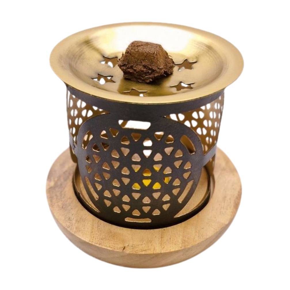 Daoudh Bakhoor Burner Mandala design — unlit