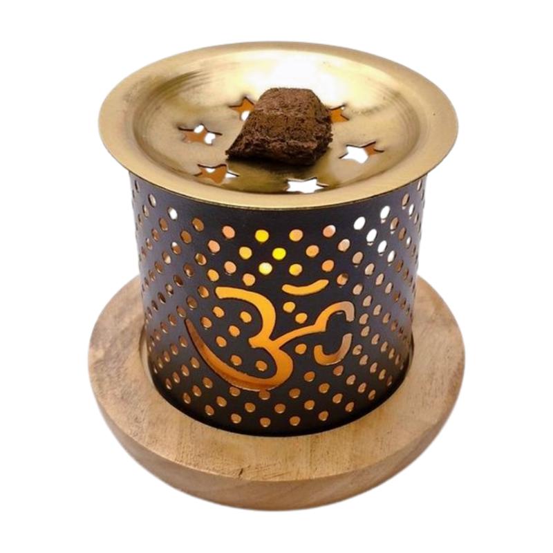 Daoudh Bakhoor Burner Om design — lit