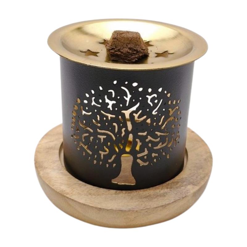 Daoudh Bakhoor Burner Tree of Life design — unlit