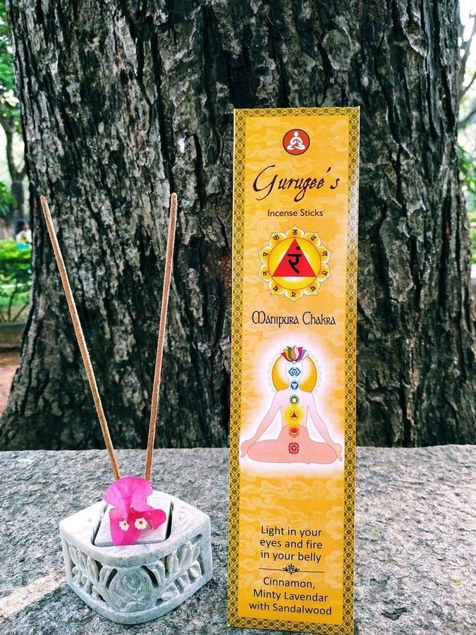 Gurugees Manipura Solar Plexus Chakra Masala Incense Sticks — Yellow