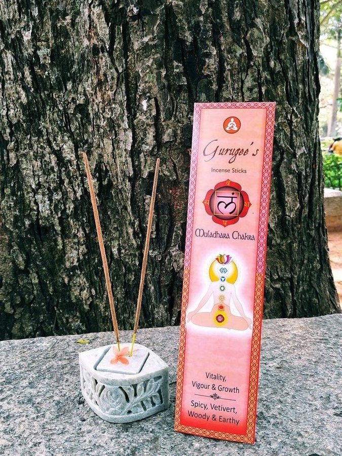 Gurugees Muladhara Root Chakra Masala Incense Sticks — Red