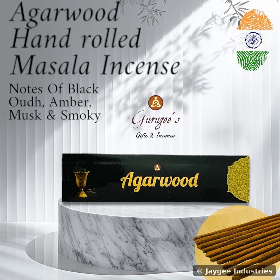 Agarwood Hand-Rolled Masala Incense by Gurugee's