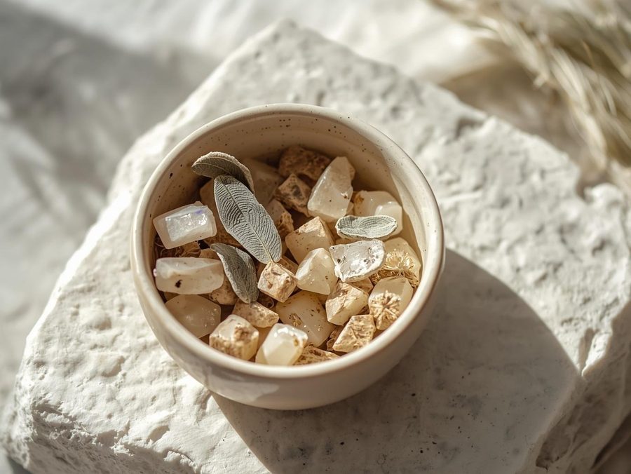 Mystic Sutra White Sage ritual resin blend — Californian white sage, frankincense, dammar