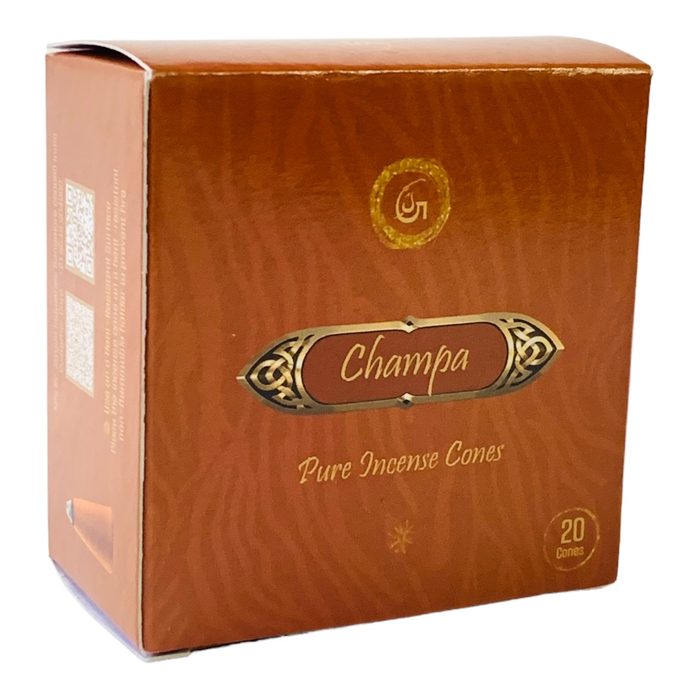 Jaygee Champa Pure Incense Cones — classic nag champa dhoop cone charcoal-free