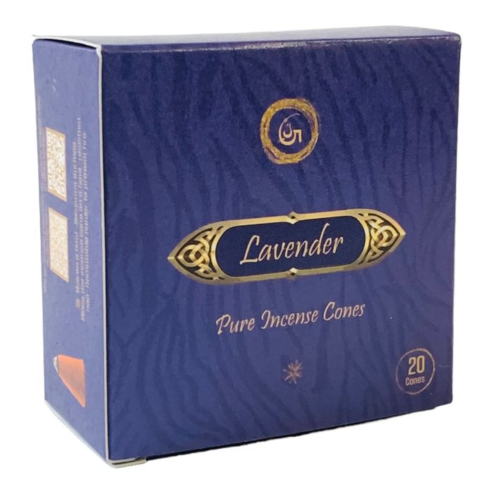 Jaygee Lavender Pure Incense Cones — calming lavender aromatherapy dhoop cone