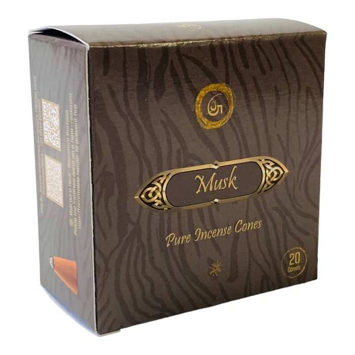 Jaygee Musk Pure Incense Cones — white musk dhoop cone charcoal-free