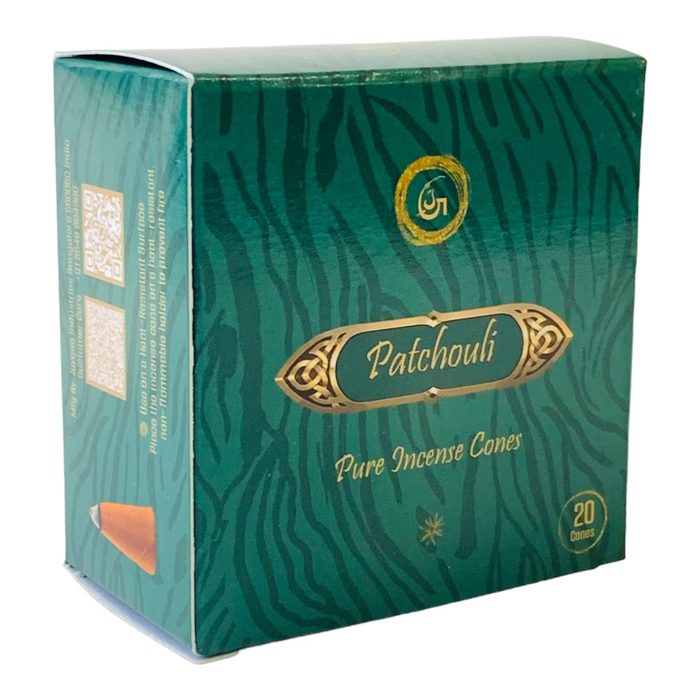 Jaygee Patchouli Pure Incense Cones — earthy grounding patchouli dhoop cone