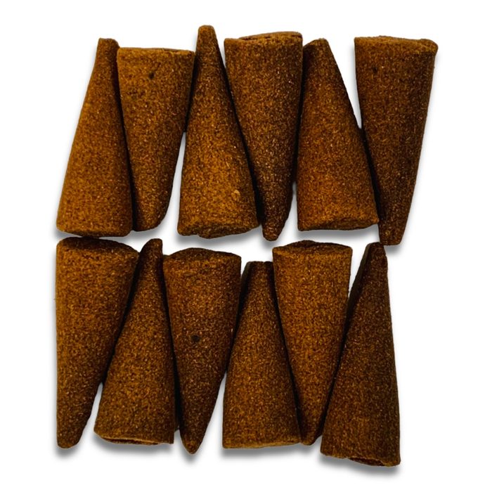 Jaygee Pure Incense Cones — top view showing texture and form of hand-dipped dhoop cones