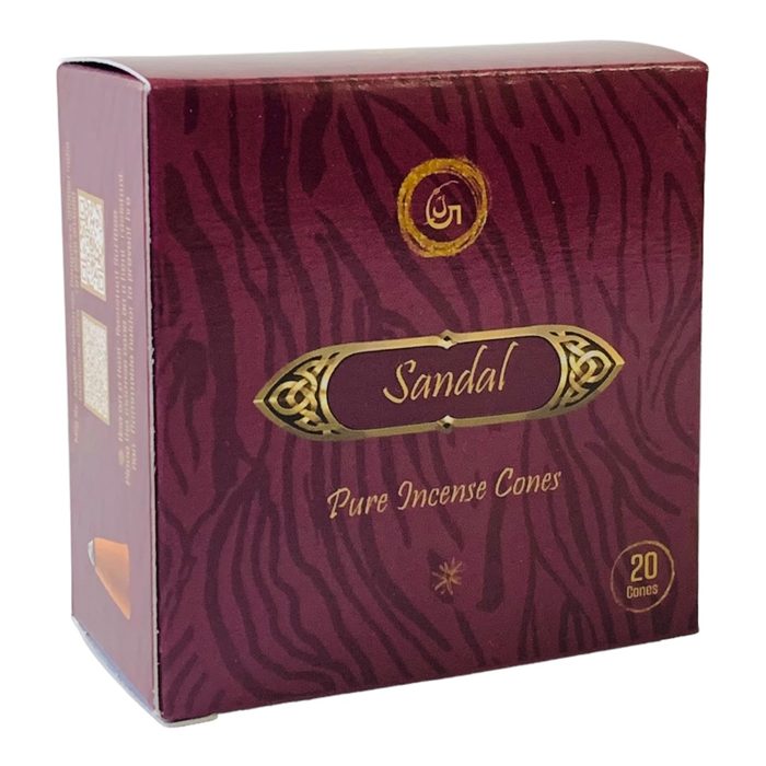 Jaygee Sandal Pure Incense Cones — charcoal-free sandalwood dhoop cone