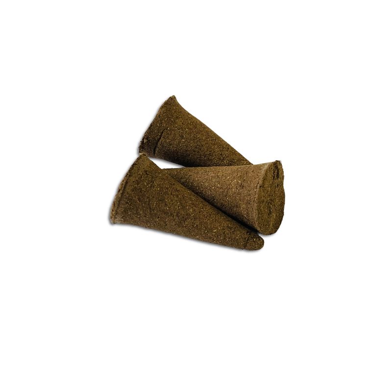 Jaygee Divine Handmade Incense Cones — hand-pressed halmaddi cones close-up