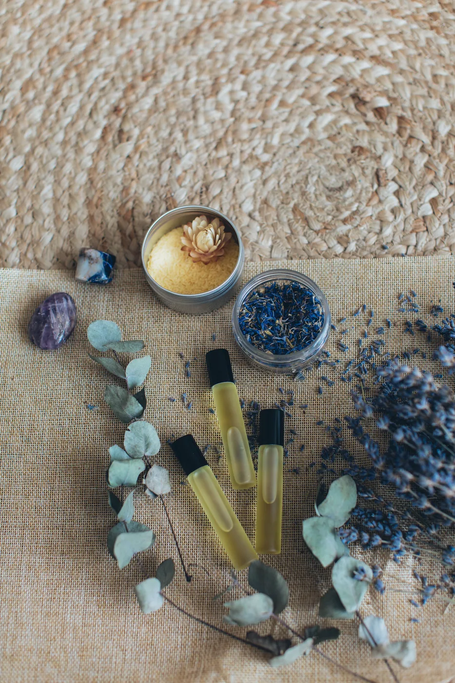 Natural essential oil infused room freshener botanicals
