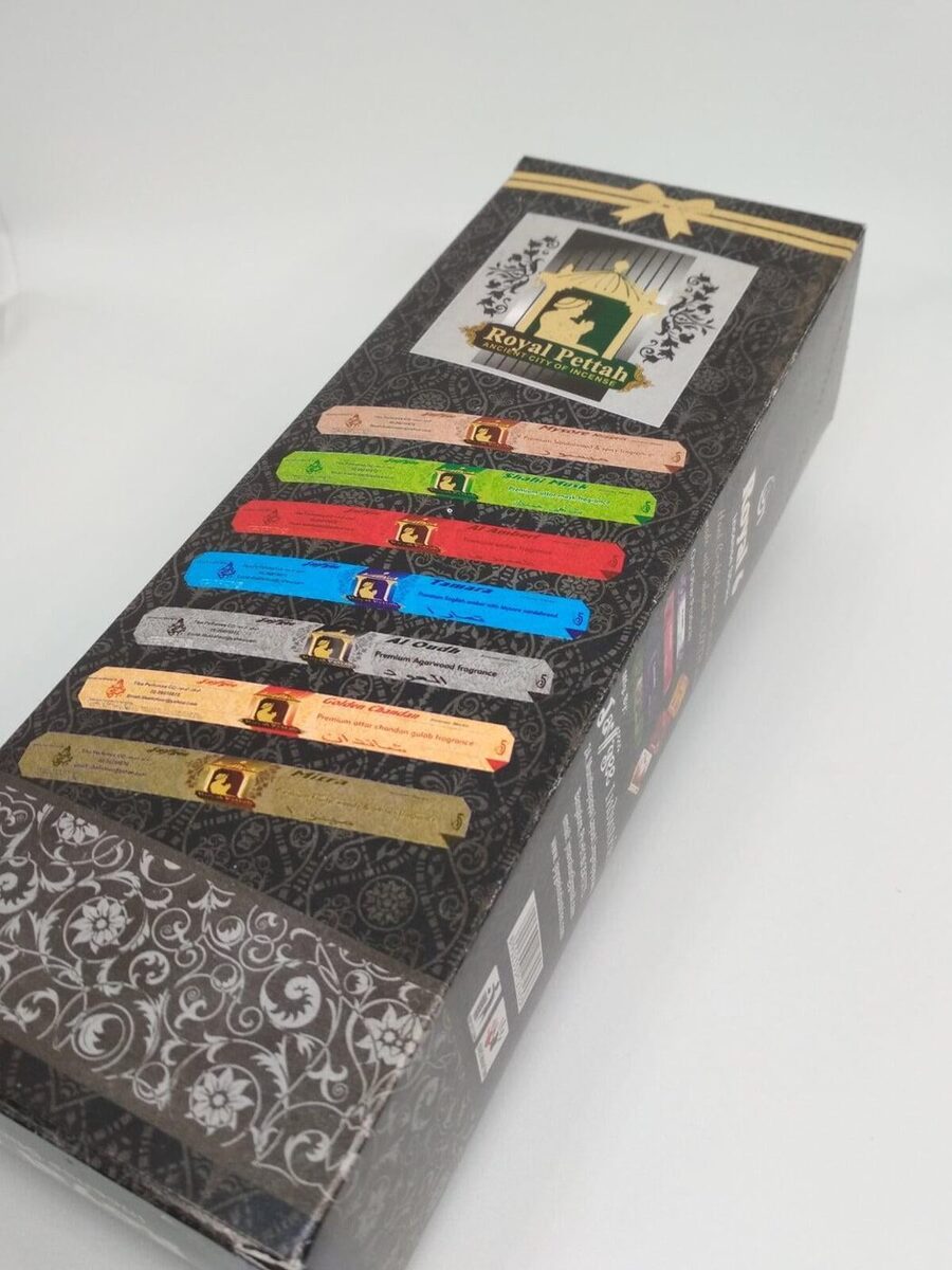 Royal Pettah full range — six fragrances fanned