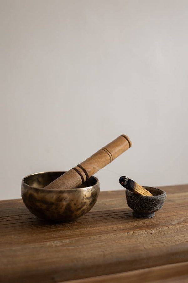 White sage smudge bundle with dried botanicals